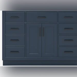 Set of 11 Bristol 5 Inch Center to Center Handle Cabinet Pull Handle-Black